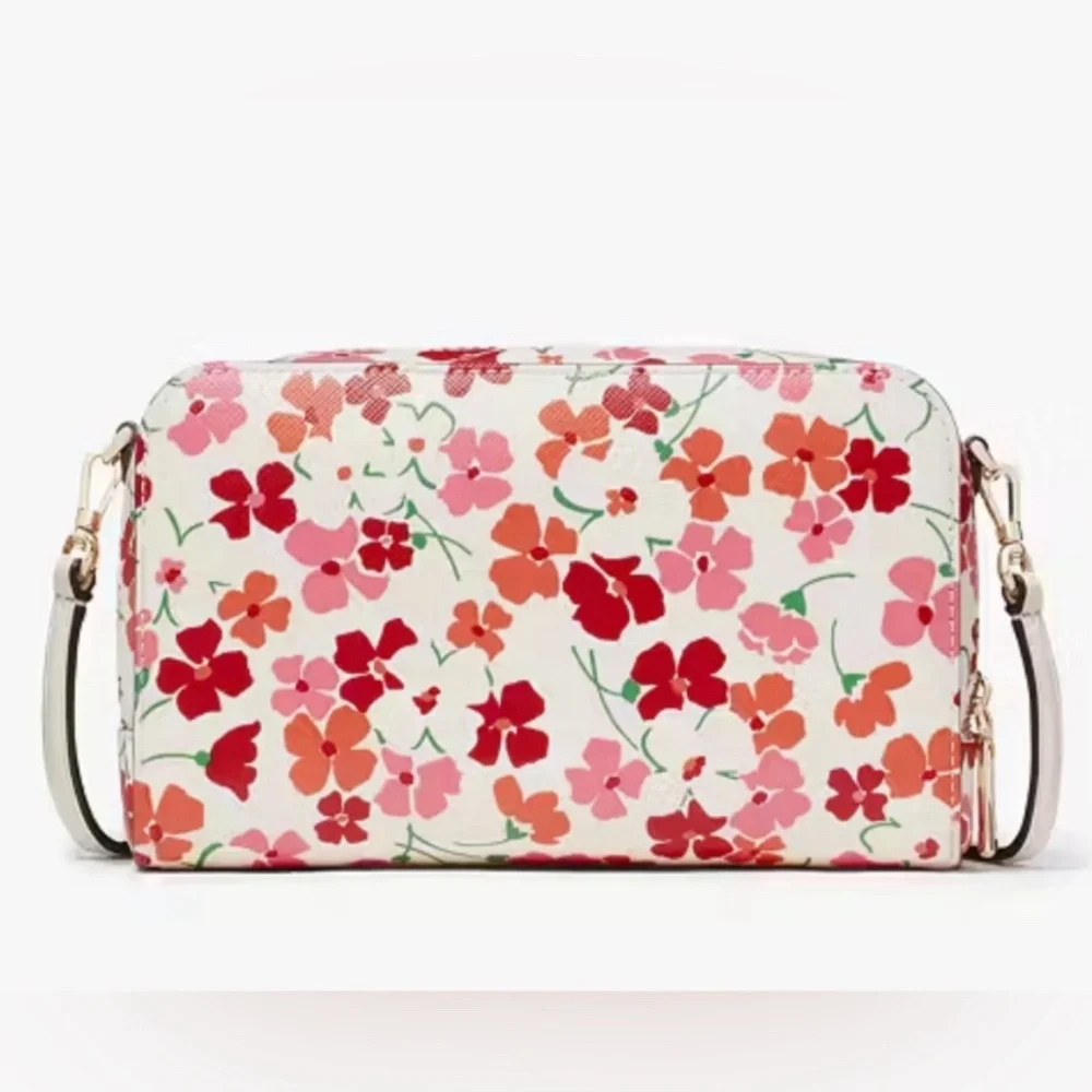 NWOT Kate Spade Staci Dual Zip Around Crossbody - Sunny Floral Pink Multi
